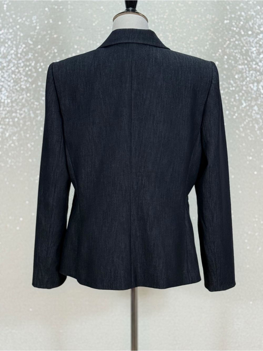 Alex Marie Blazer Jacket Women’s Size 14 Dark Blue Denim Look Tailored Lined - Picture 12 of 16